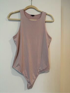 Express Mauve Sleeveless Scoop-Neck Bodysuit